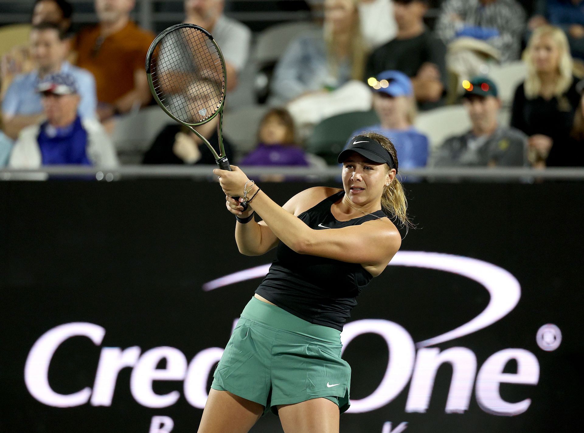Amanda Anisimova at the Charelston Open- Source: Getty